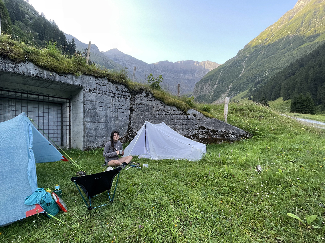bivac near a bunker in rossmattli, switzerland