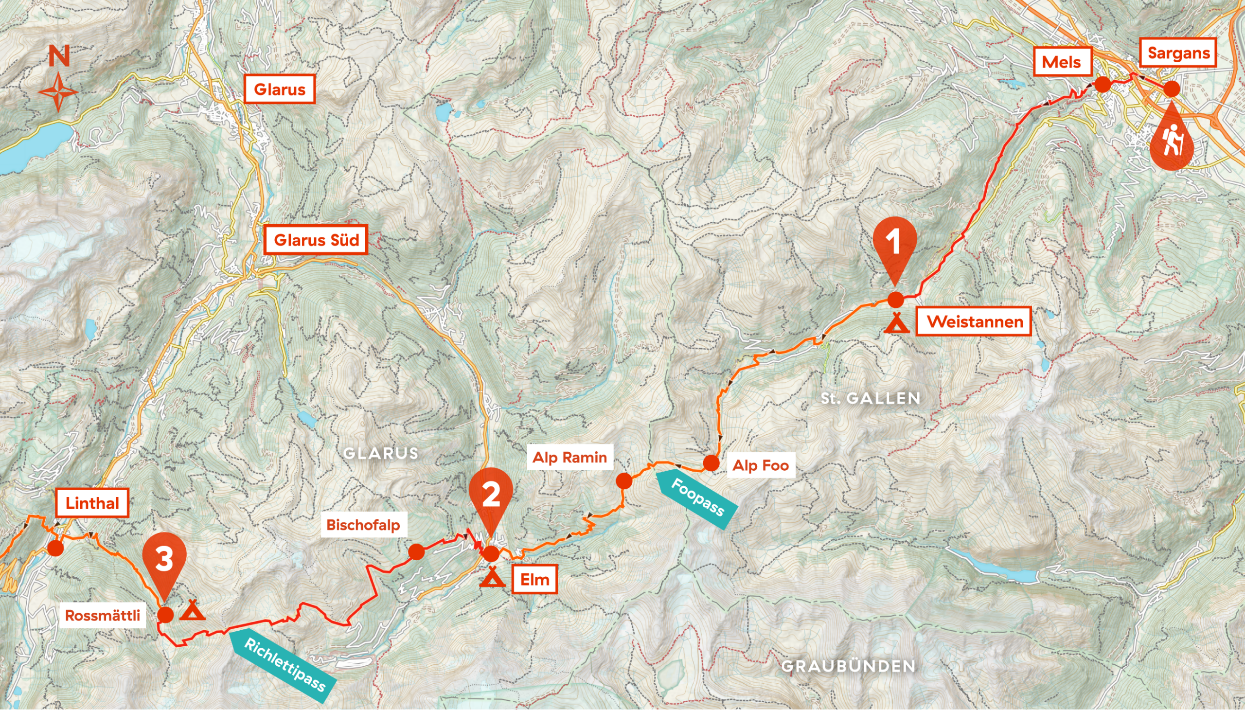 Via Alpina 1 Part 1 map
