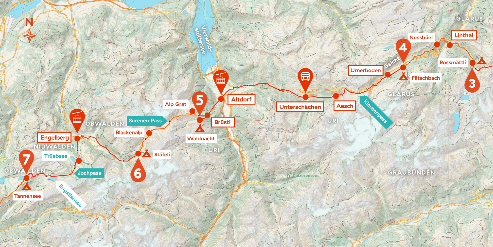 Via Alpina 1 part 2 map